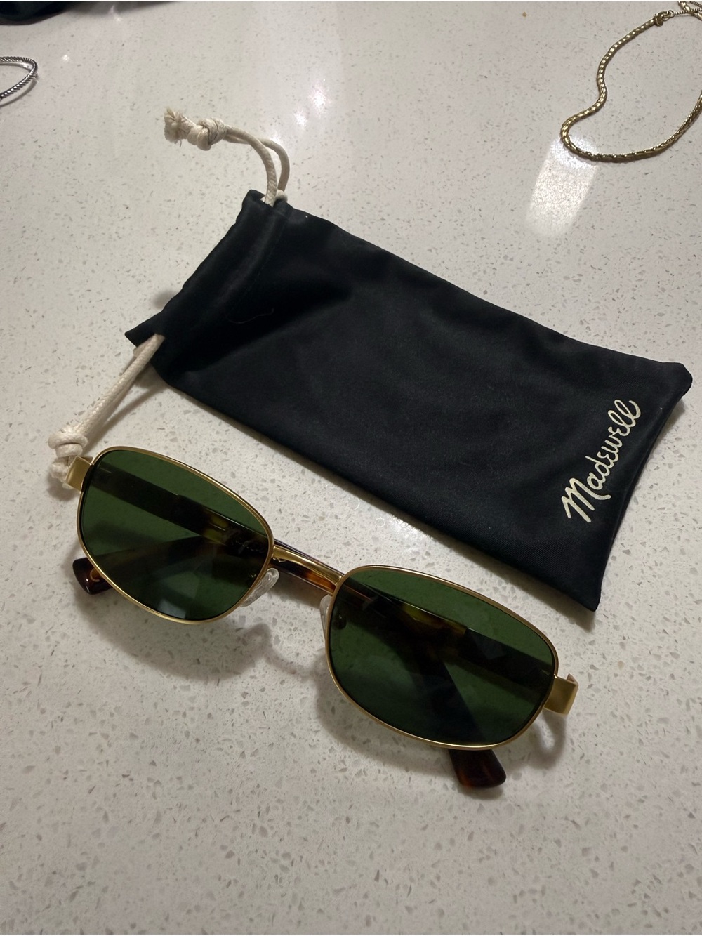 Madewell Women’s Gold Frame and Tortoise Shell Sunglasses